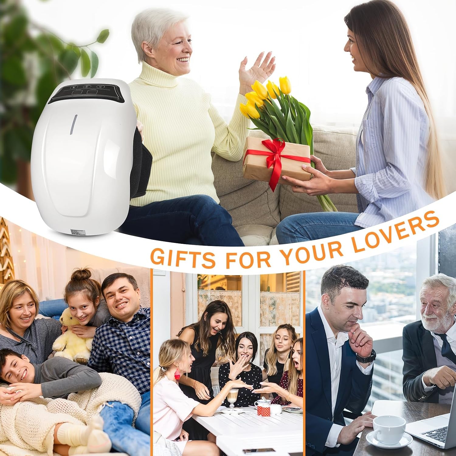 Revitalize Your Knees with Our Heated Knee Massager - Adjustable Temperature & Vibration for Ultimate Comfort