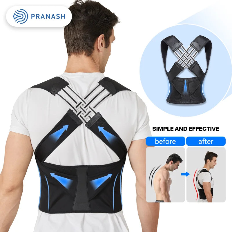 Adjustable Back Posture Corrector Belt for Men and Women - Prevent Slouching and Relieve Pain