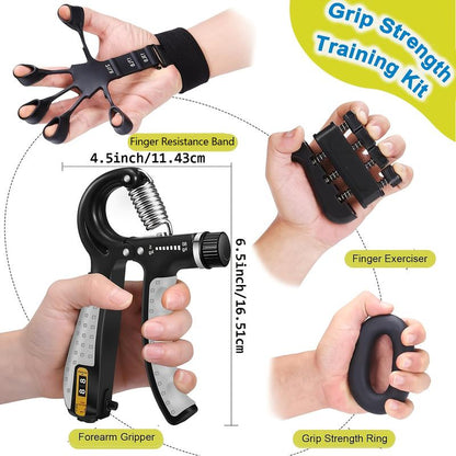 Ultimate Hand Strengthening Kit: Grip Trainer & Finger Exerciser for Enhanced Performance