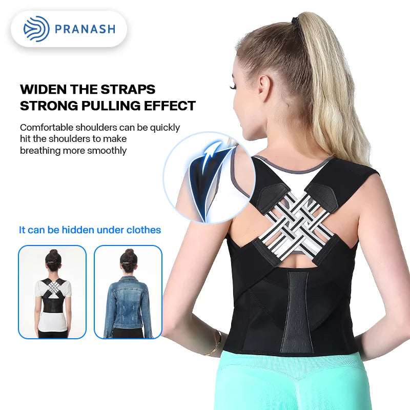 Adjustable Back Posture Corrector Belt for Men and Women - Prevent Slouching and Relieve Pain