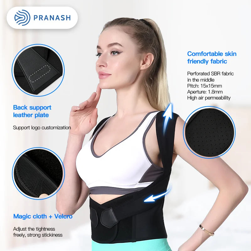 Adjustable Back Posture Corrector Belt for Men and Women - Prevent Slouching and Relieve Pain