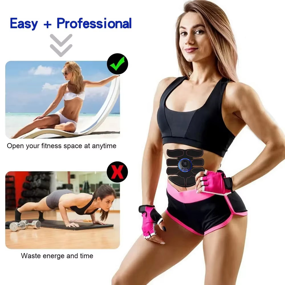 Transform Your Core with the ABS Stimulator Muscle Toner - EMS Fitness Device for Effective Weight Loss and Abdominal Training
