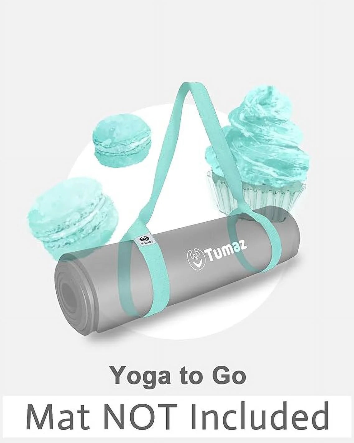 Adjustable Turquoise Yoga Mat Carrier - Perfect Holder for Your Mat (Mat Not Included)