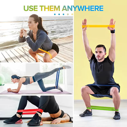 Ultimate 7-Piece TPE Resistance Bands Set for Strength Training, Yoga, and Pilates - Portable Rubber Loop Expander for Home Gym Workouts