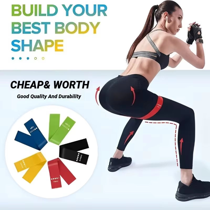 Ultimate 7-Piece TPE Resistance Bands Set for Strength Training, Yoga, and Pilates - Portable Rubber Loop Expander for Home Gym Workouts