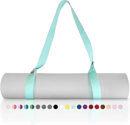 Adjustable Turquoise Yoga Mat Carrier - Perfect Holder for Your Mat (Mat Not Included)
