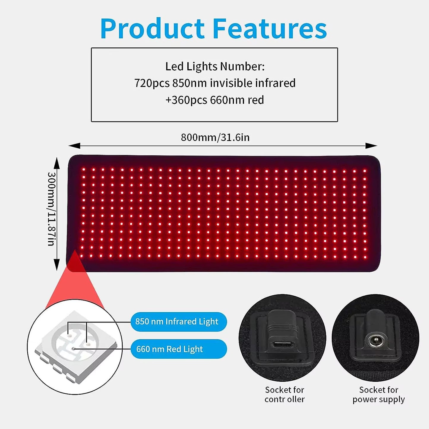 Revitalize Your Well-Being with the LED Red Light Infrared Treatment Pad for Menstrual Discomfort and Back Pain Relief