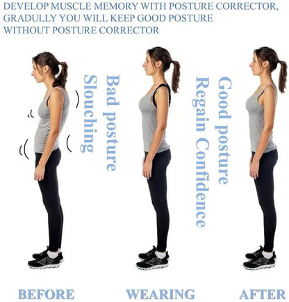 Adjustable Posture Corrector for Back Pain Relief - Shoulder & Spine Support Band